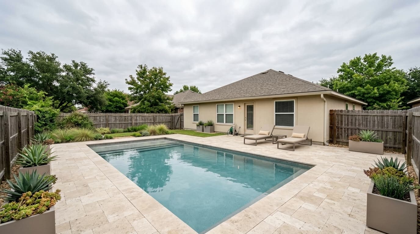 Backyard finishes · Modern pool