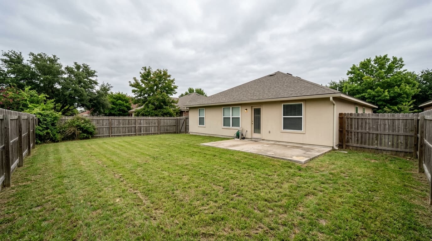 Backyard finishes — Bare yard